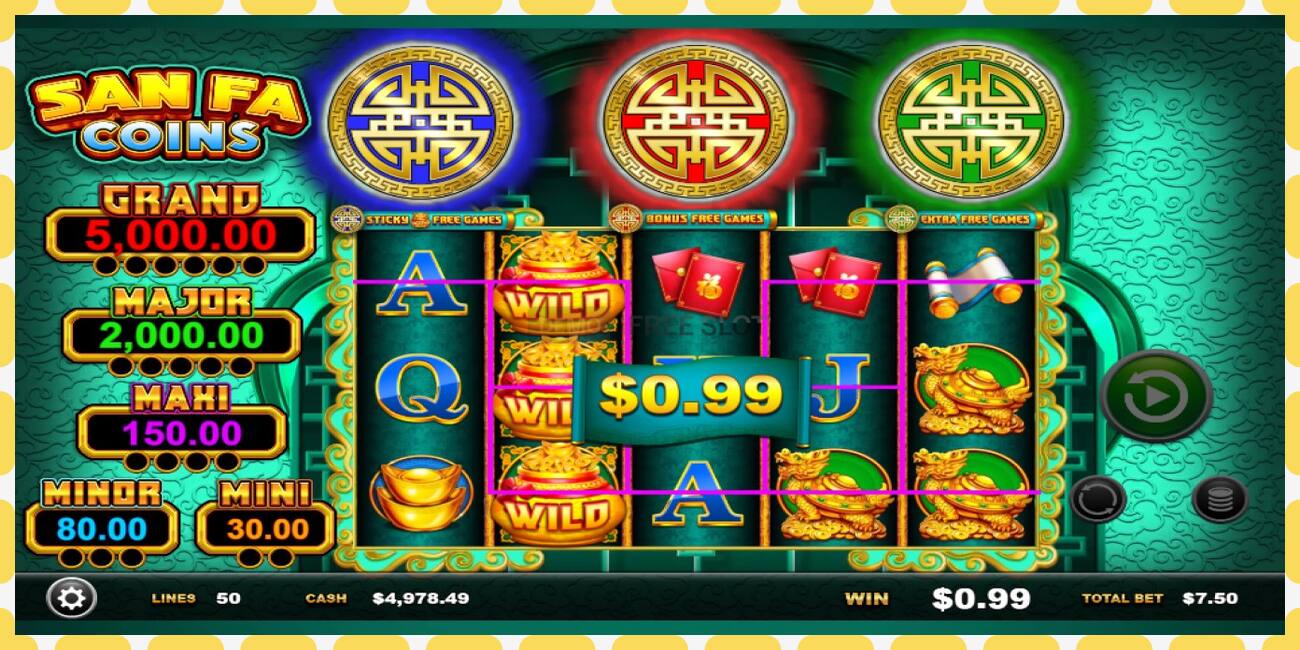 Demo slot San Fa Coins free and without registration, picture - 1