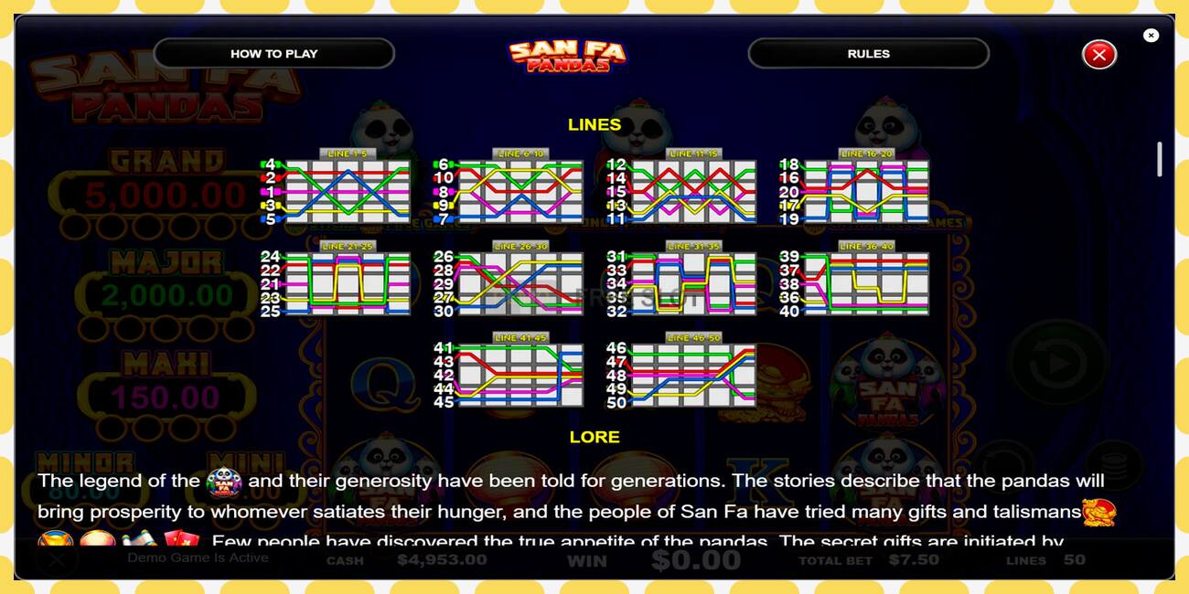 Demo slot San Fa Pandas free and without registration, picture - 1