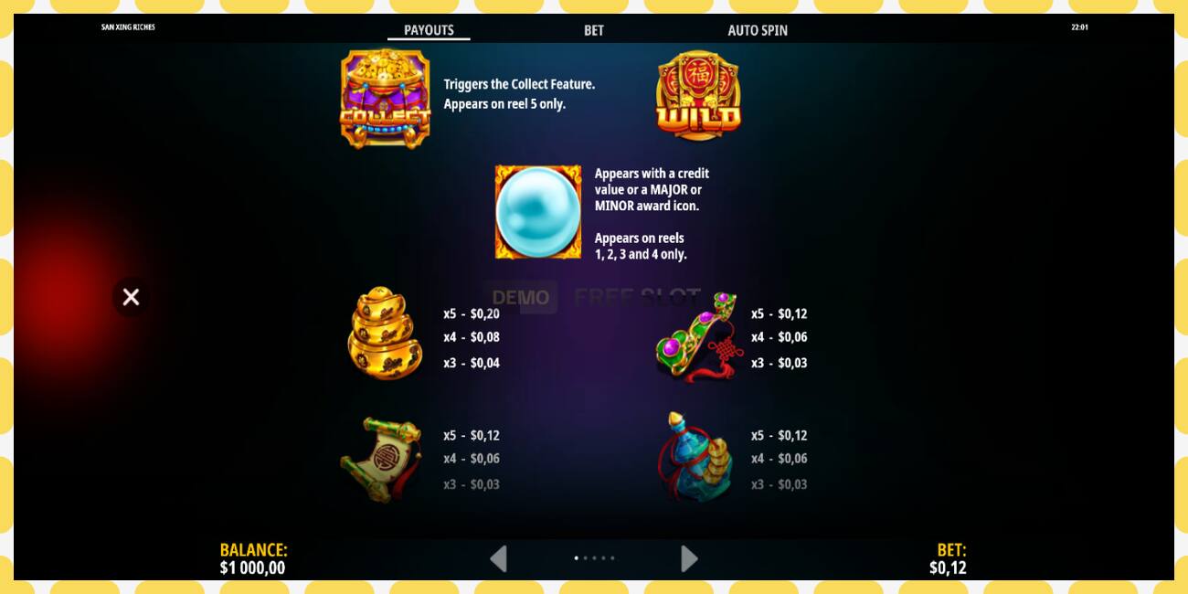 Demo slot San Xing Riches free and without registration, picture - 1