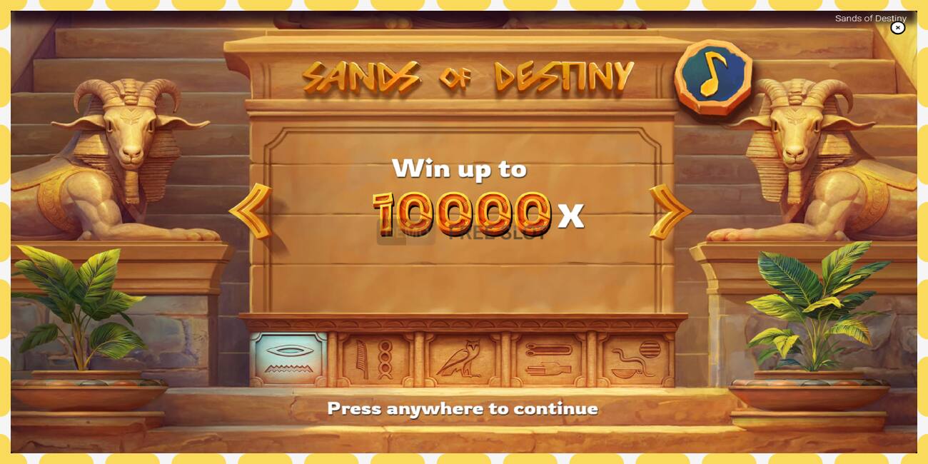 ဒီမိုအထိုင် Sands of Destiny အခမဲ့နှင့်မှတ်ပုံတင်ခြင်းမရှိဘဲ, ပုံ - ၁