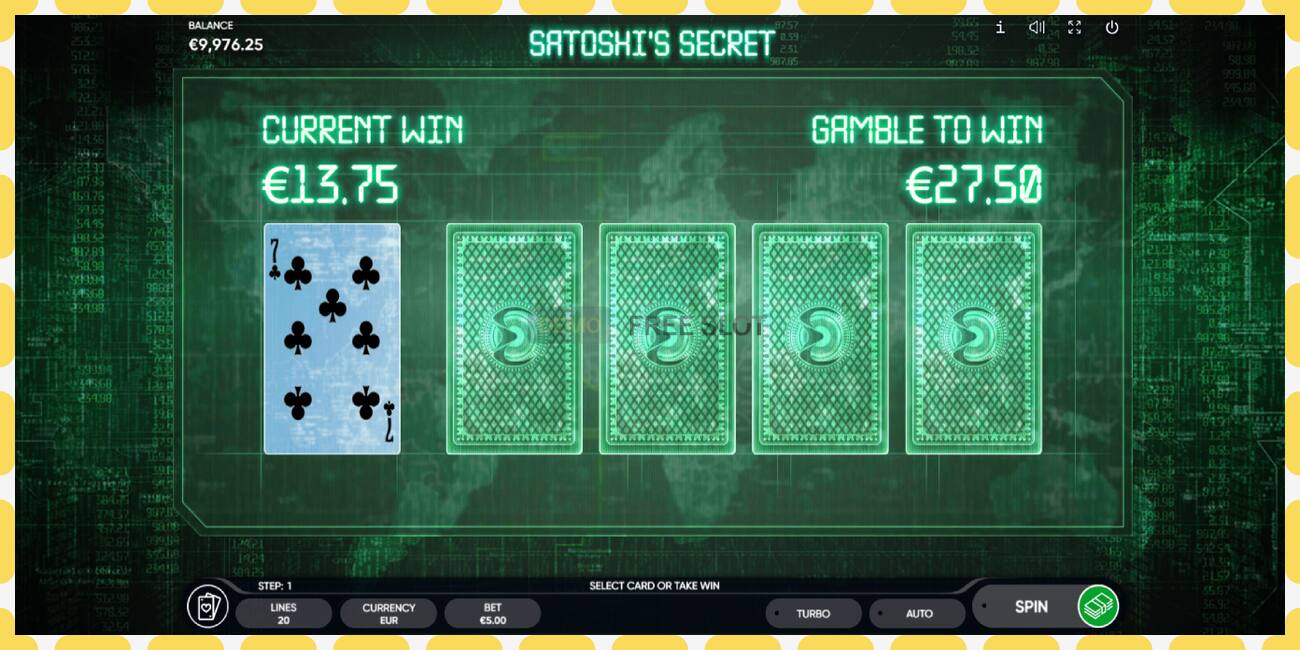 Demo slot Satoshi’s Secret free and without registration, picture - 1