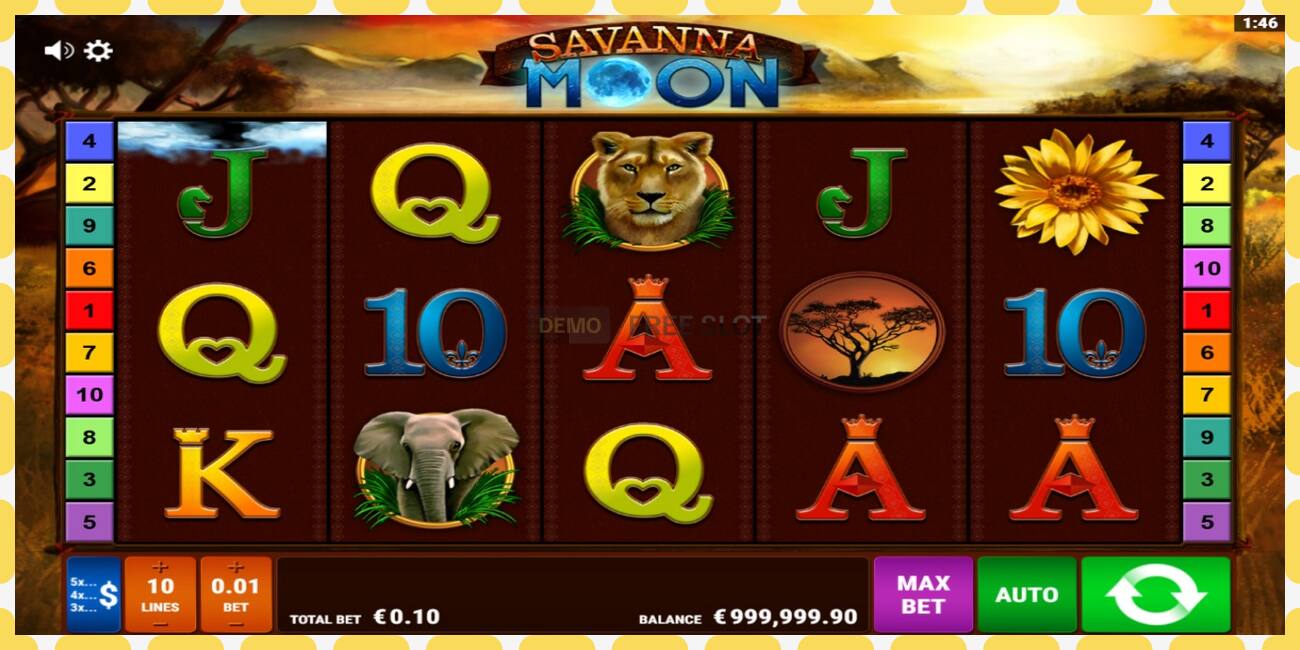 Demo slot Savanna Moon නොමිලේ සහ ලියාපදිංචියකින් තොරව, පින්තූරය - 1