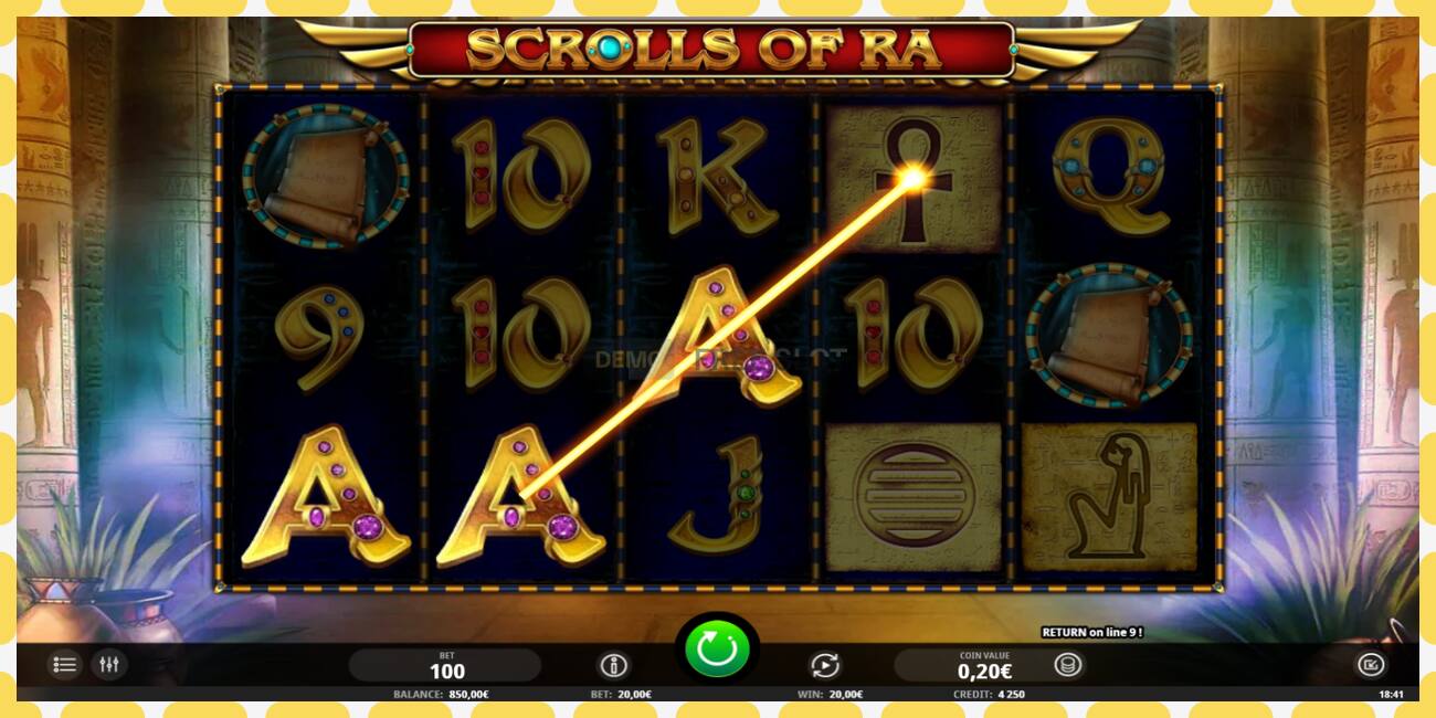 Demo slot Scrolls of RA free and without registration, picture - 1