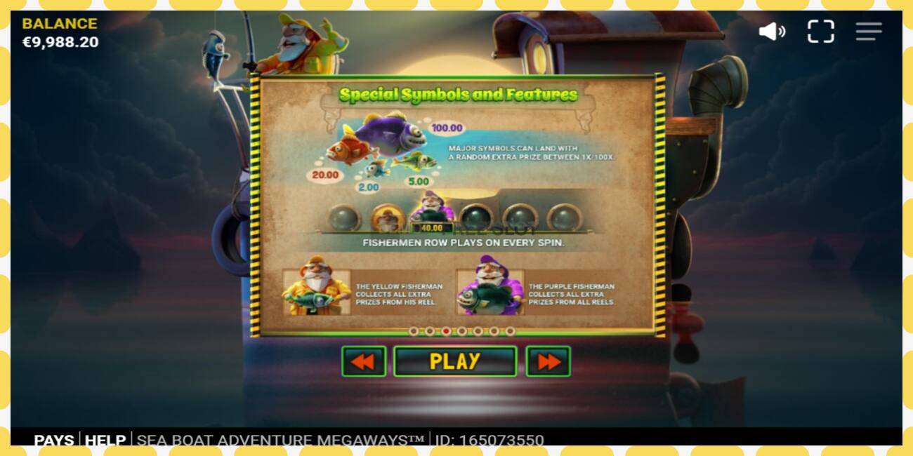 Demo slot Sea Boat Adventure Megaways free and without registration, picture - 1