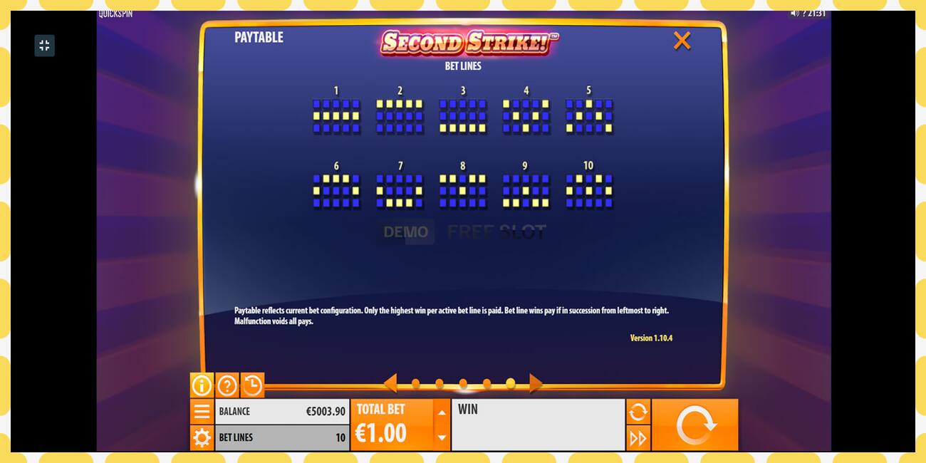 Demo slot Second Strike free and without registration, picture - 1