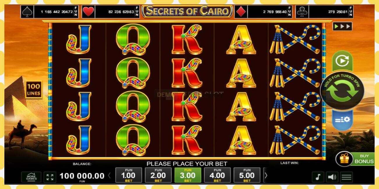 Demo slot Secrets of Cairo free and without registration, picture - 1