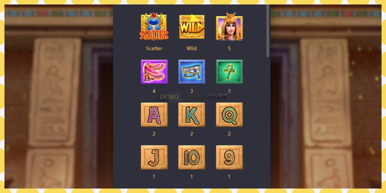 Demo slot Secrets of Cleopatra free and without registration, picture - 1