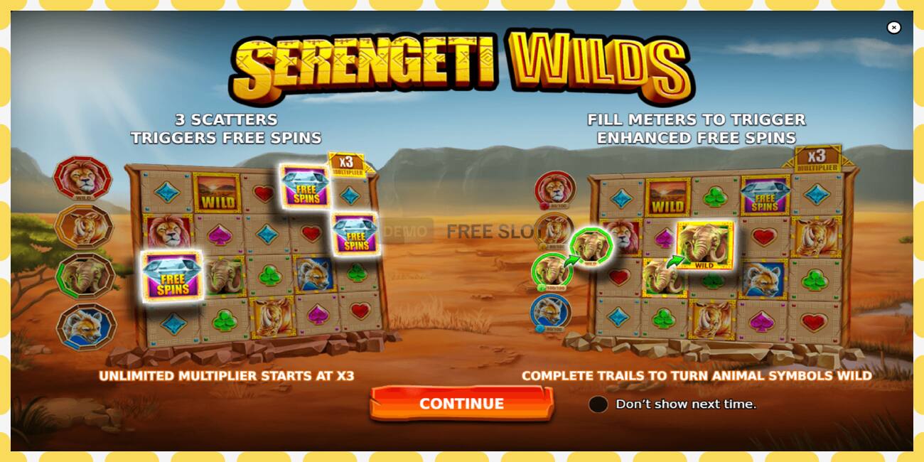 Slot dimostrativo Serengeti Wilds gratuito e senza registrazione, immagine - 1