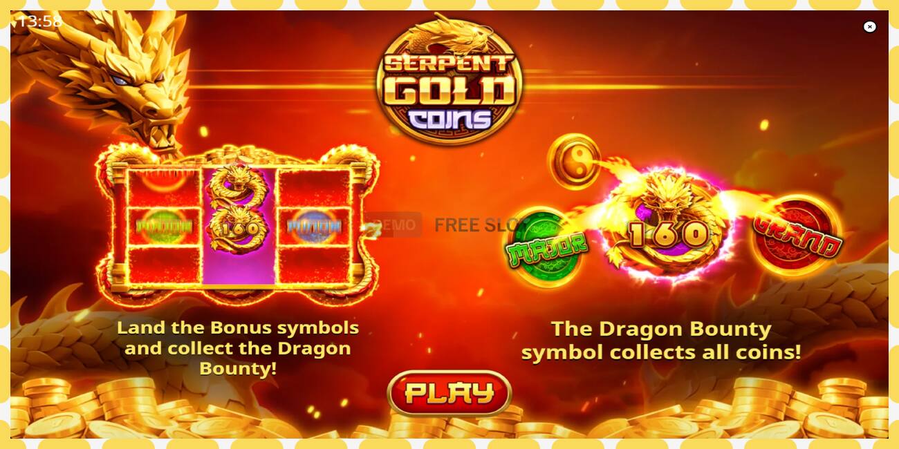 Demo slots Serpent Gold Coins bezmaksas un bez reģistrācijas, attēlu - 1