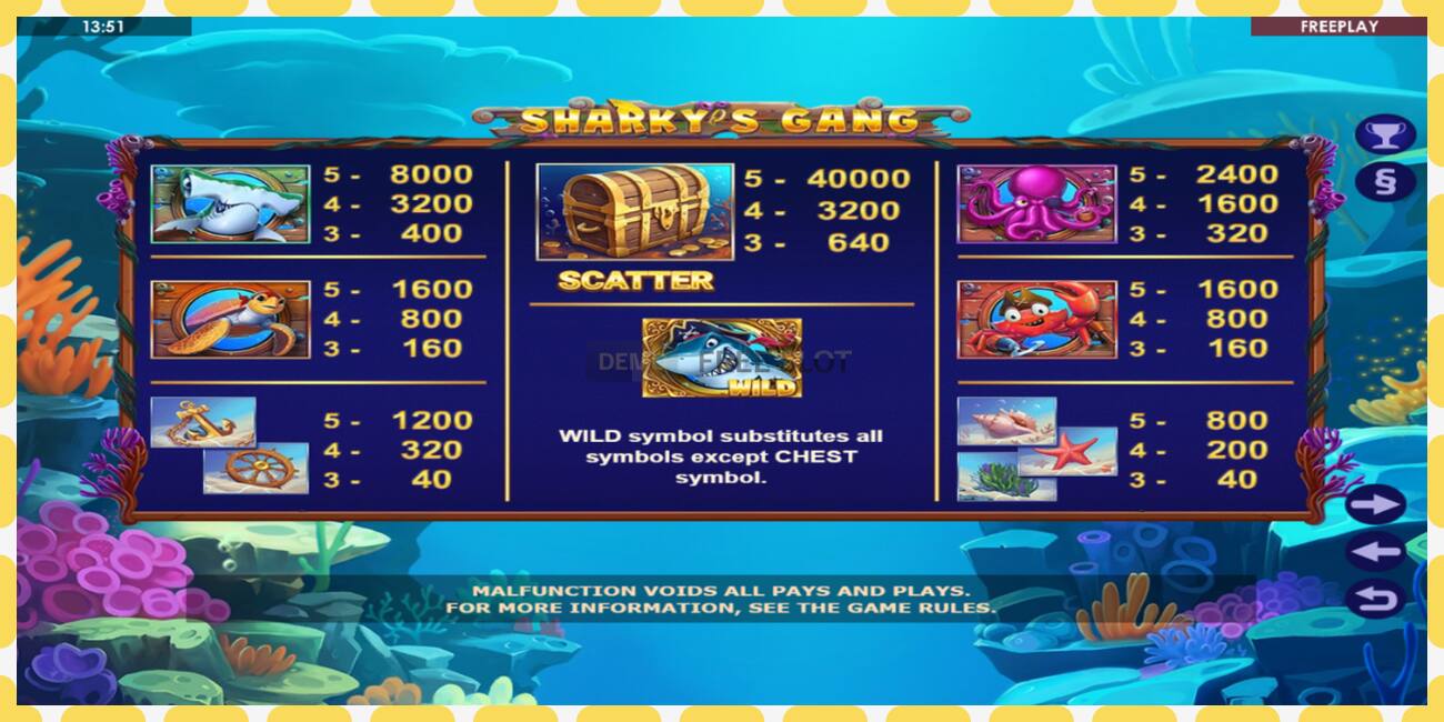 Slot dimostrativo Sharkys Gang gratuito e senza registrazione, immagine - 1