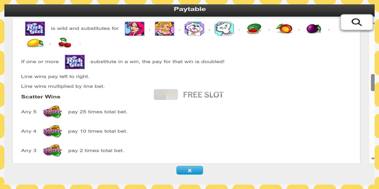 Demo slot She’s a Rich Girl free and without registration, picture - 1