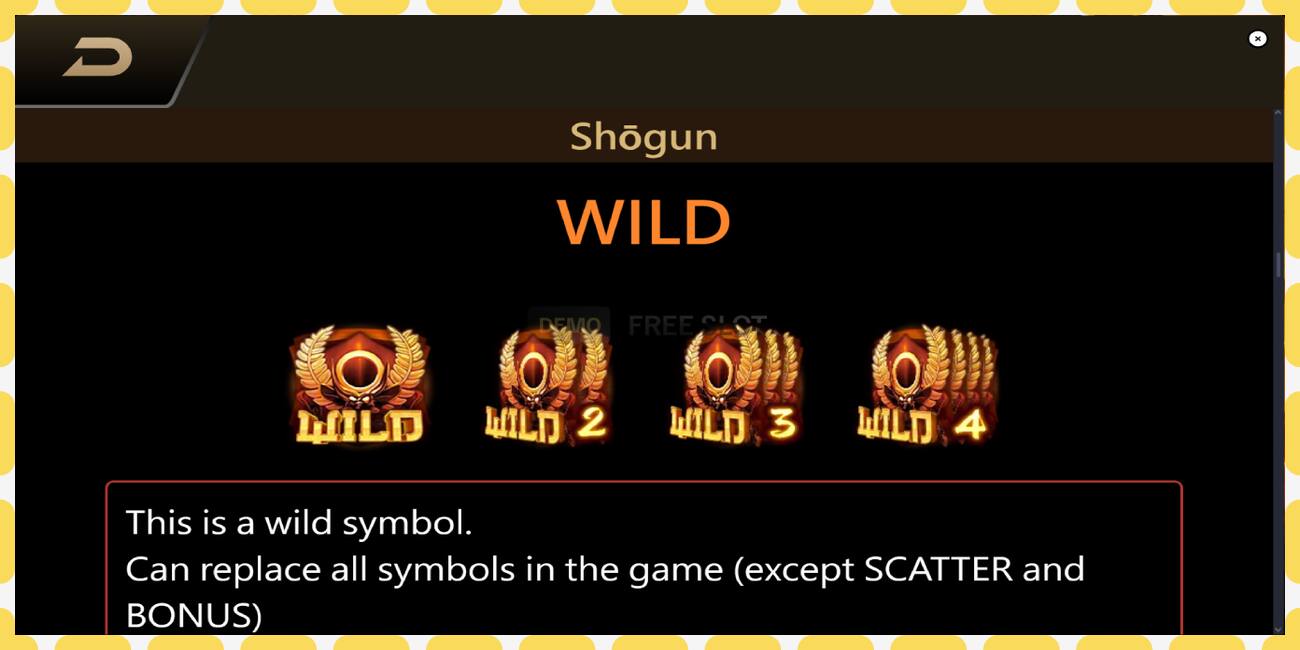 Demo slots Shogun bezmaksas un bez reģistrācijas, attēlu - 1