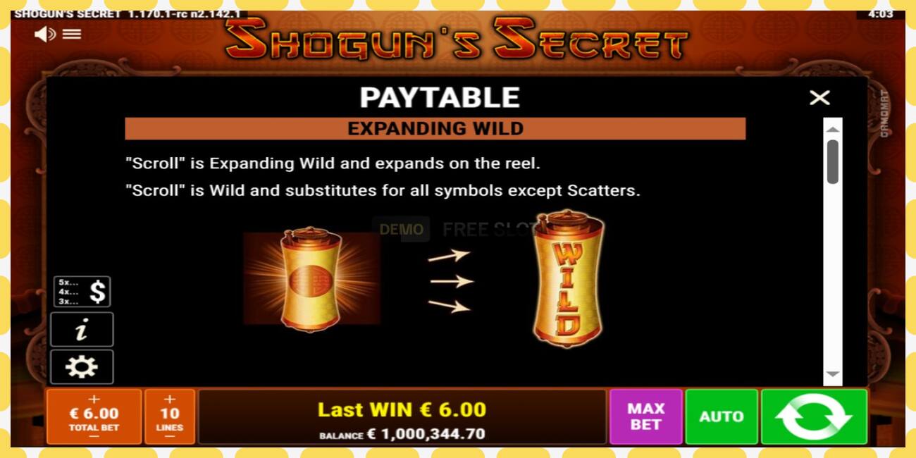 Demo slot Shoguns Secret free and without registration, picture - 1