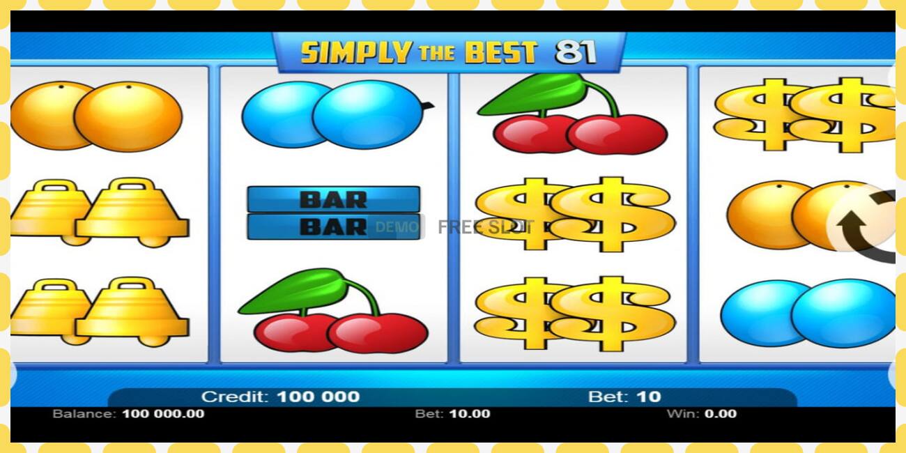 Slot demo Simply The Best 81 gratuit și fără înregistrare, imagine - 1