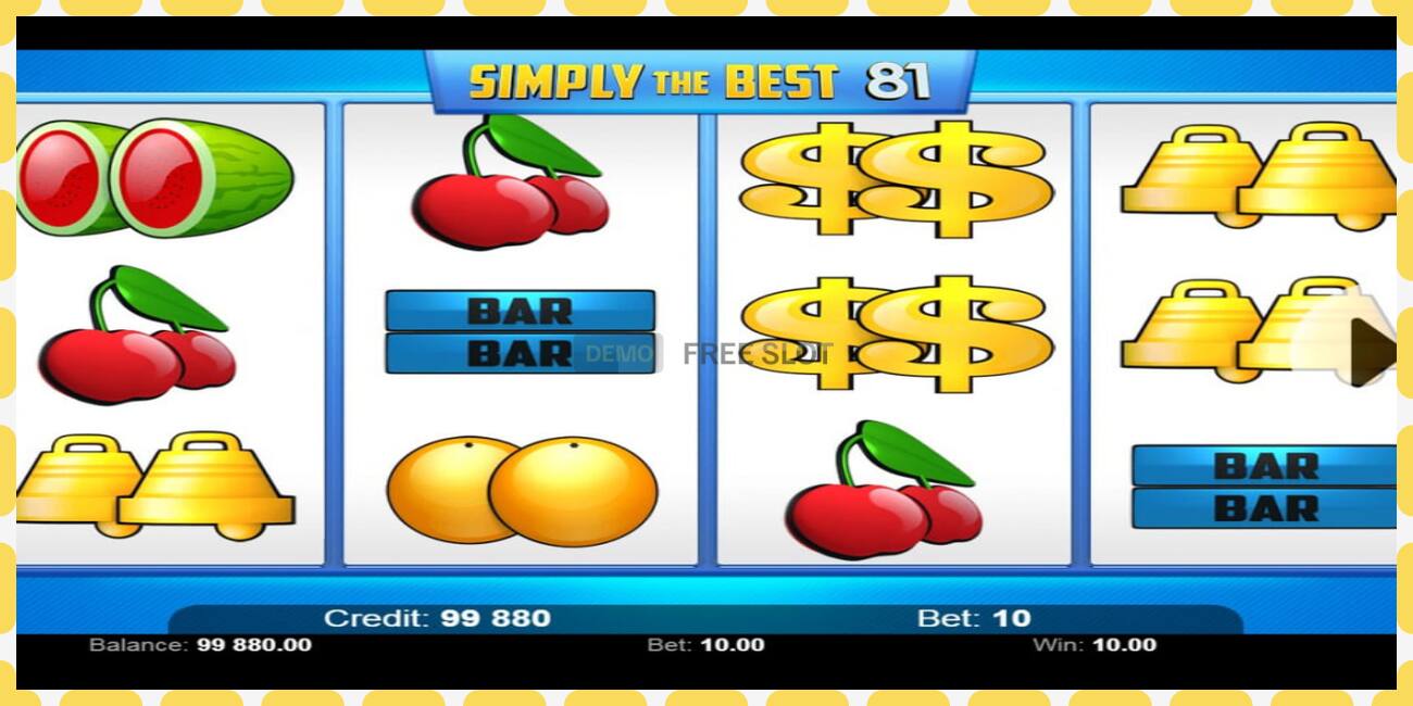 Slot demo Simply The Best 81 gratuit și fără înregistrare, imagine - 1