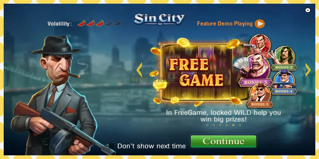 Demo slot Sin City free and without registration, picture - 1