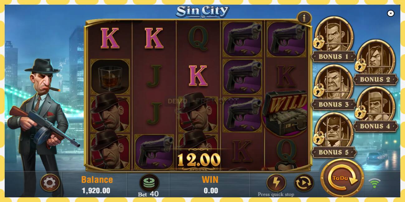 Demo slot Sin City free and without registration, picture - 1