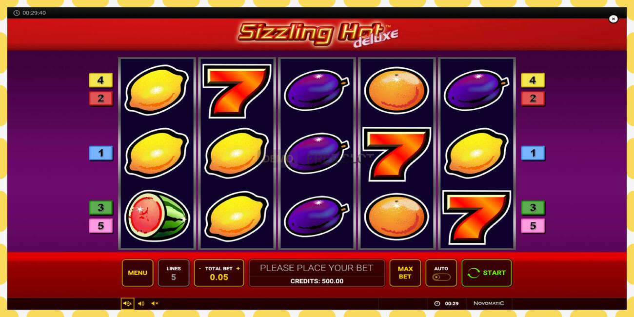 Demo slot Sizzling Hot Deluxe free and without registration, picture - 1