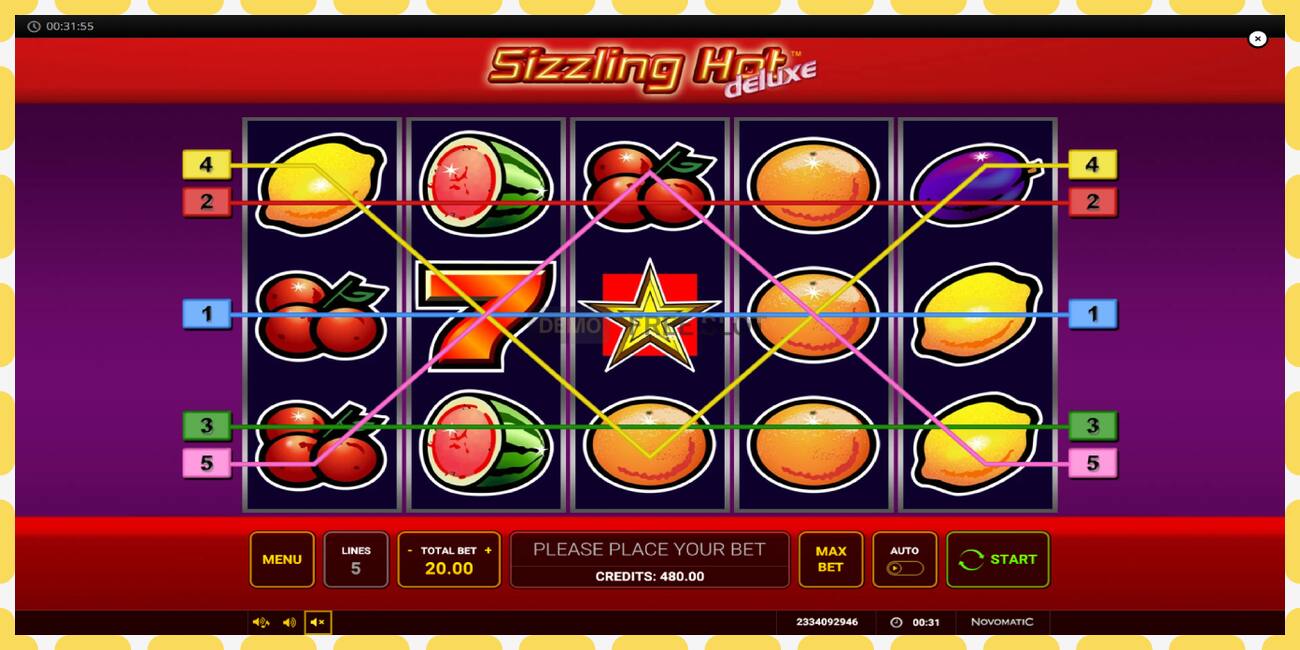 Demo slot Sizzling Hot Deluxe free and without registration, picture - 1