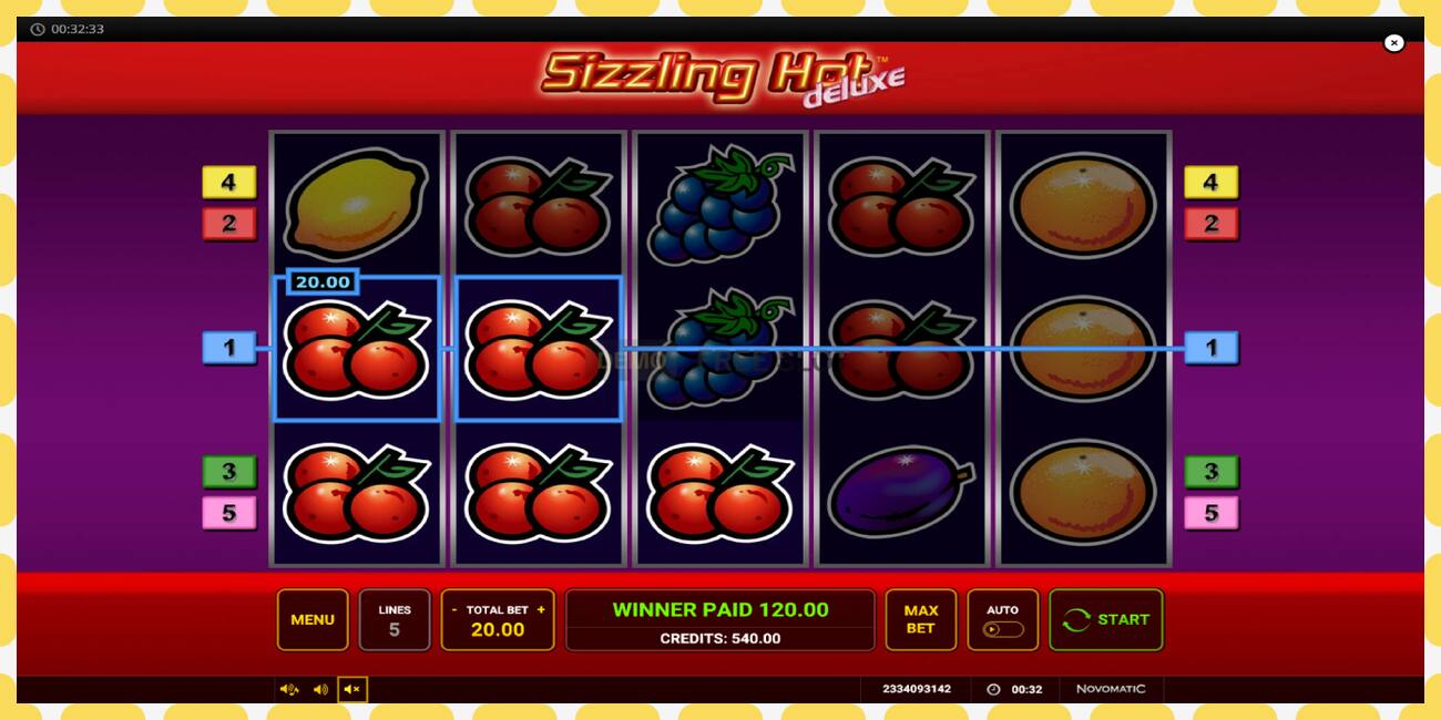 Demo slot Sizzling Hot Deluxe free and without registration, picture - 1