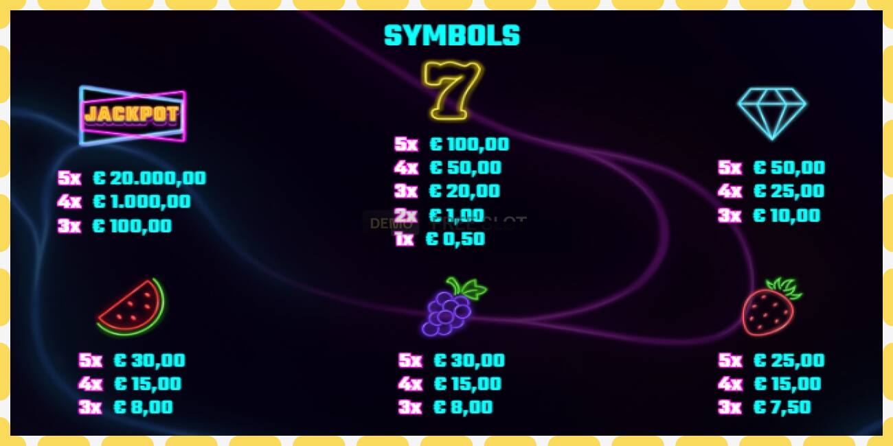 Demo-spor Sizzling Neon Jackpot gratis og uten registrering, bilde - 1