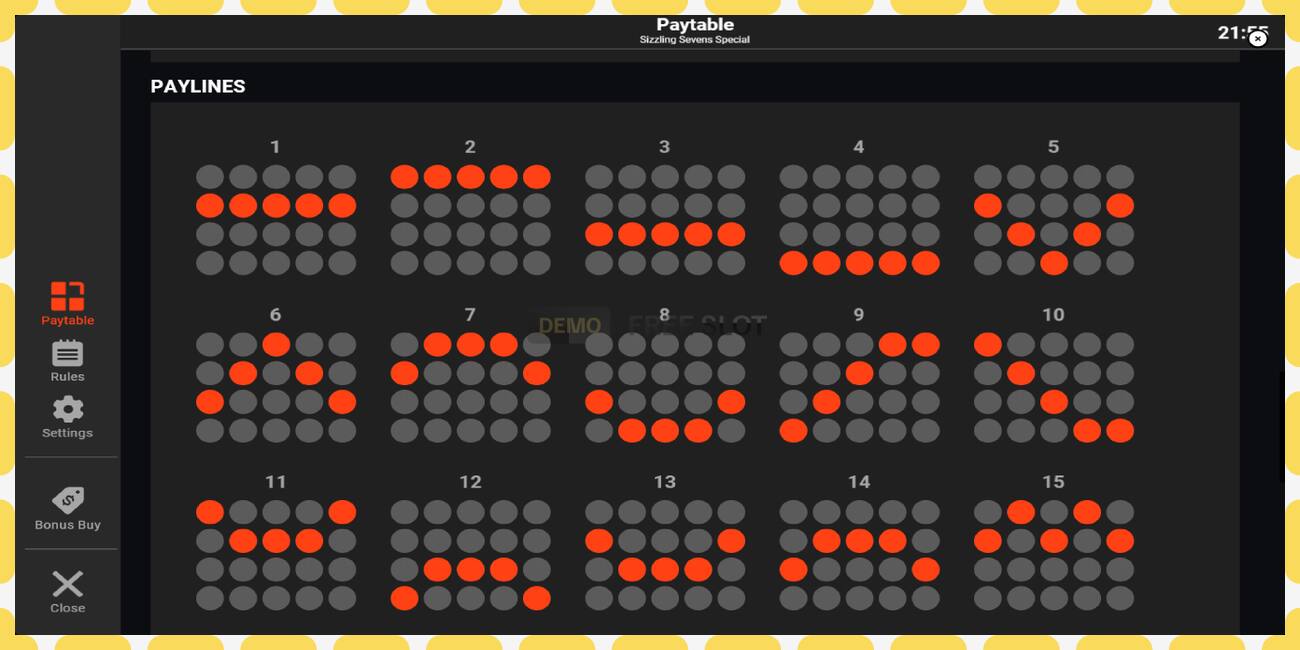 Demo rifa Sizzling Sevens Special ókeypis og án skráningar, mynd - 1