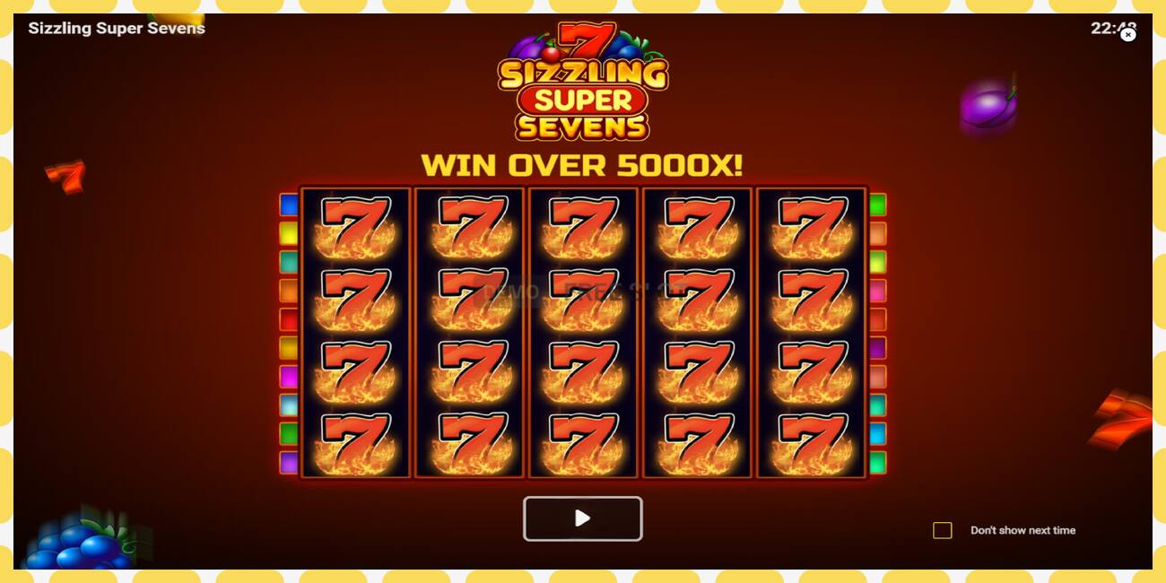 Demo slot Sizzling Super Sevens free and without registration, picture - 1