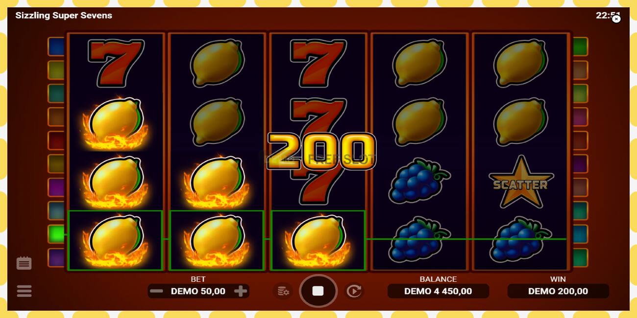 Demo slot Sizzling Super Sevens free and without registration, picture - 1