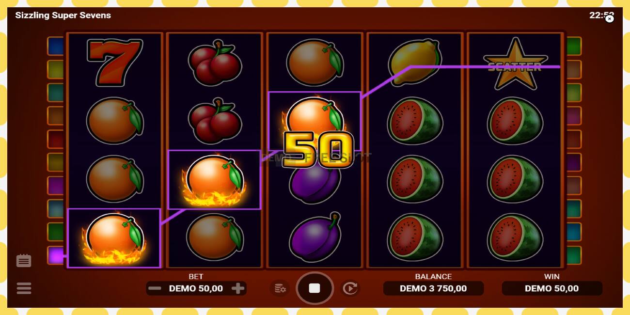 Demo slot Sizzling Super Sevens free and without registration, picture - 1