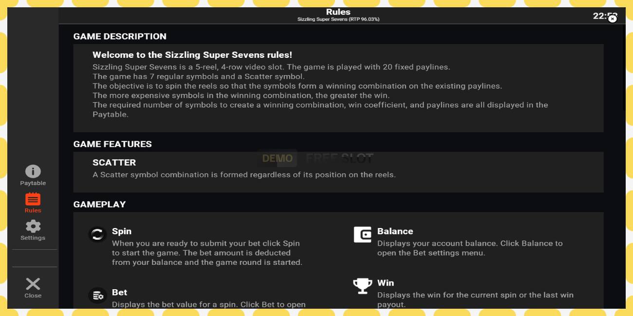 Demo slot Sizzling Super Sevens free and without registration, picture - 1