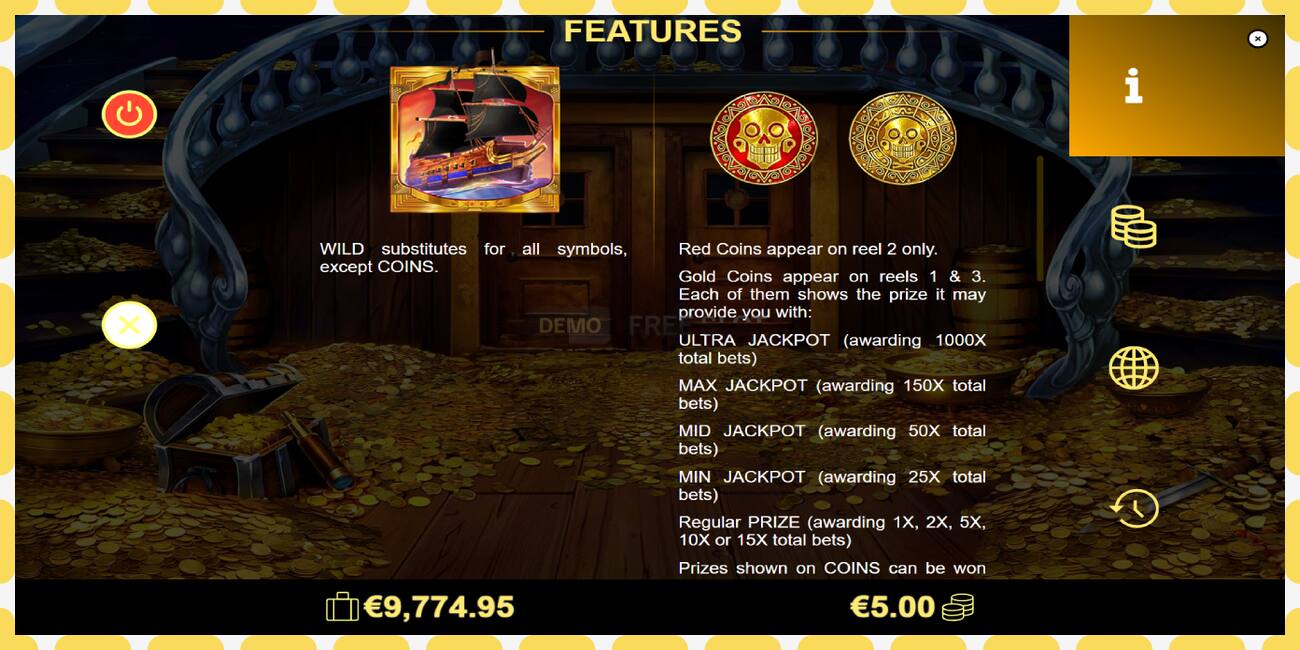 Demo slot Skull Coins free and without registration, picture - 1