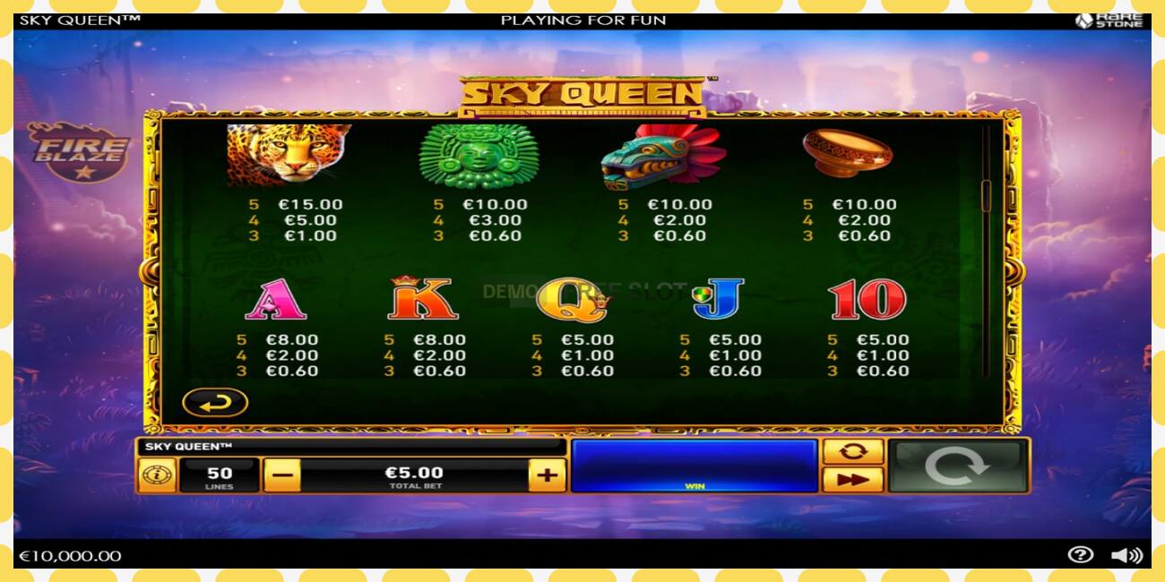 Demo slot Sky Queen free and without registration, picture - 1