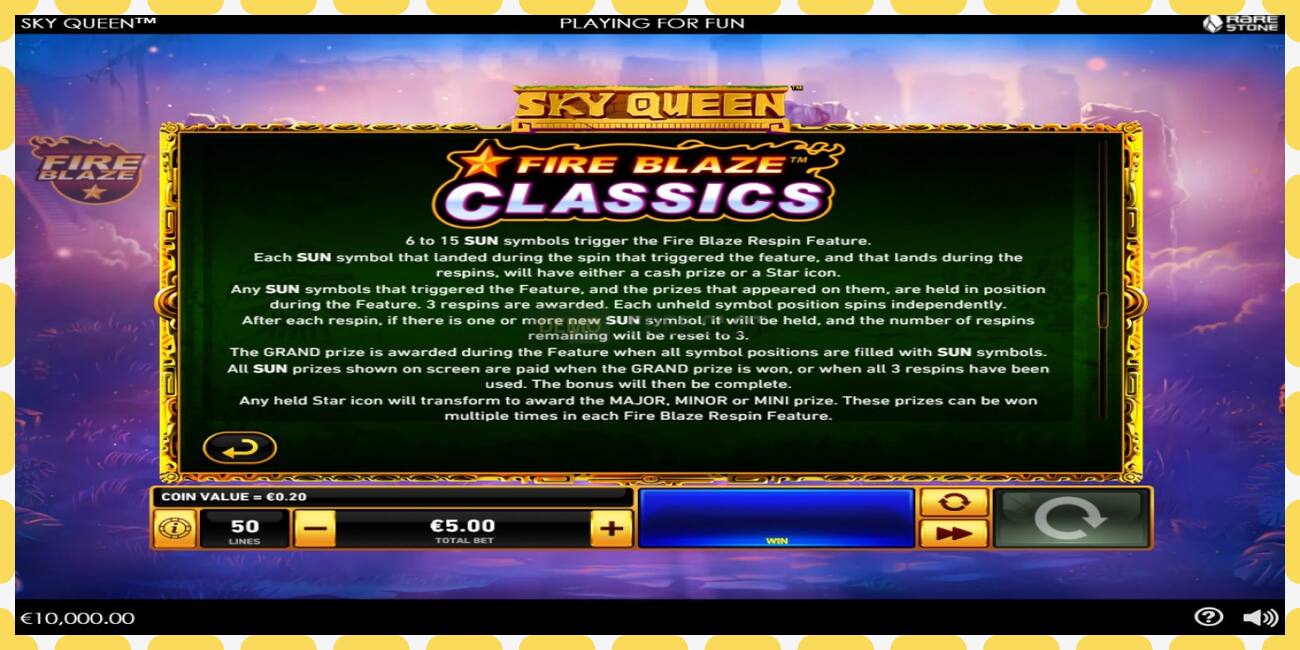 Demo slot Sky Queen free and without registration, picture - 1