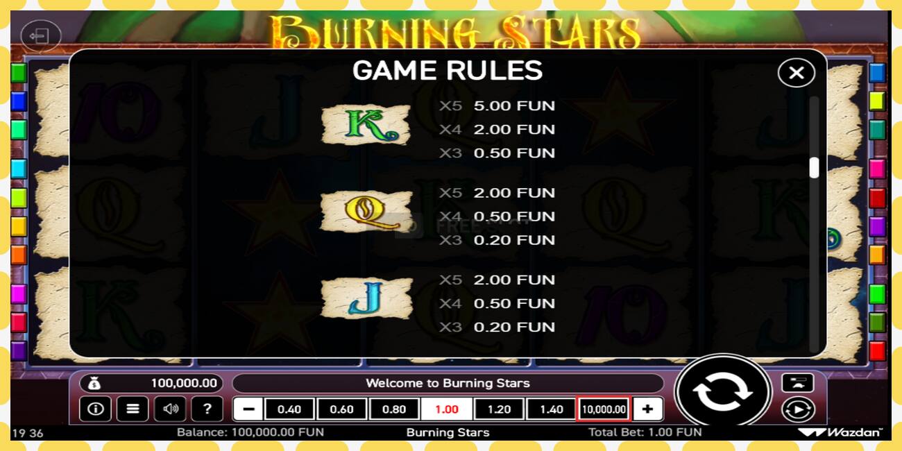 Demo slot Slizzing Stars free and without registration, picture - 1