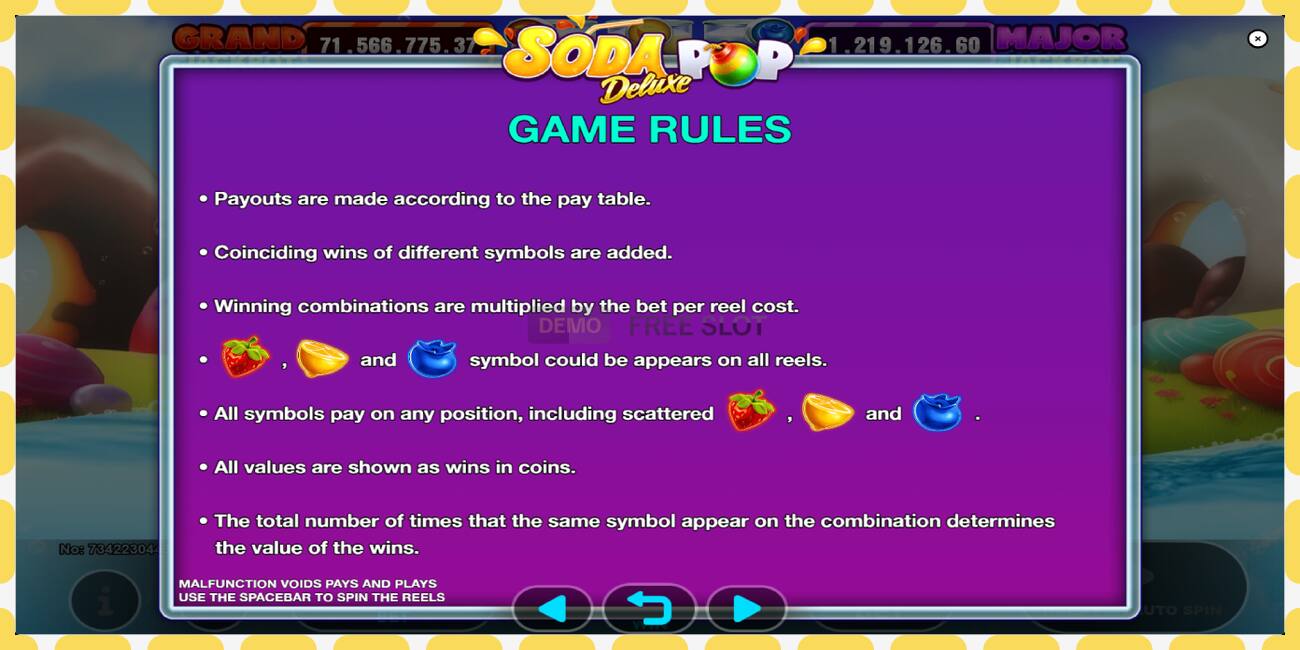 Demo slot Soda Pop Deluxe free and without registration, picture - 1