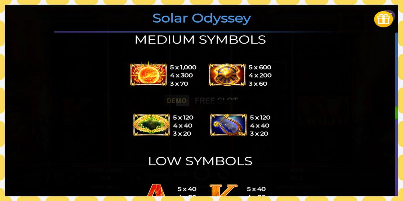 Demo slot Solar Odyssey free and without registration, picture - 1