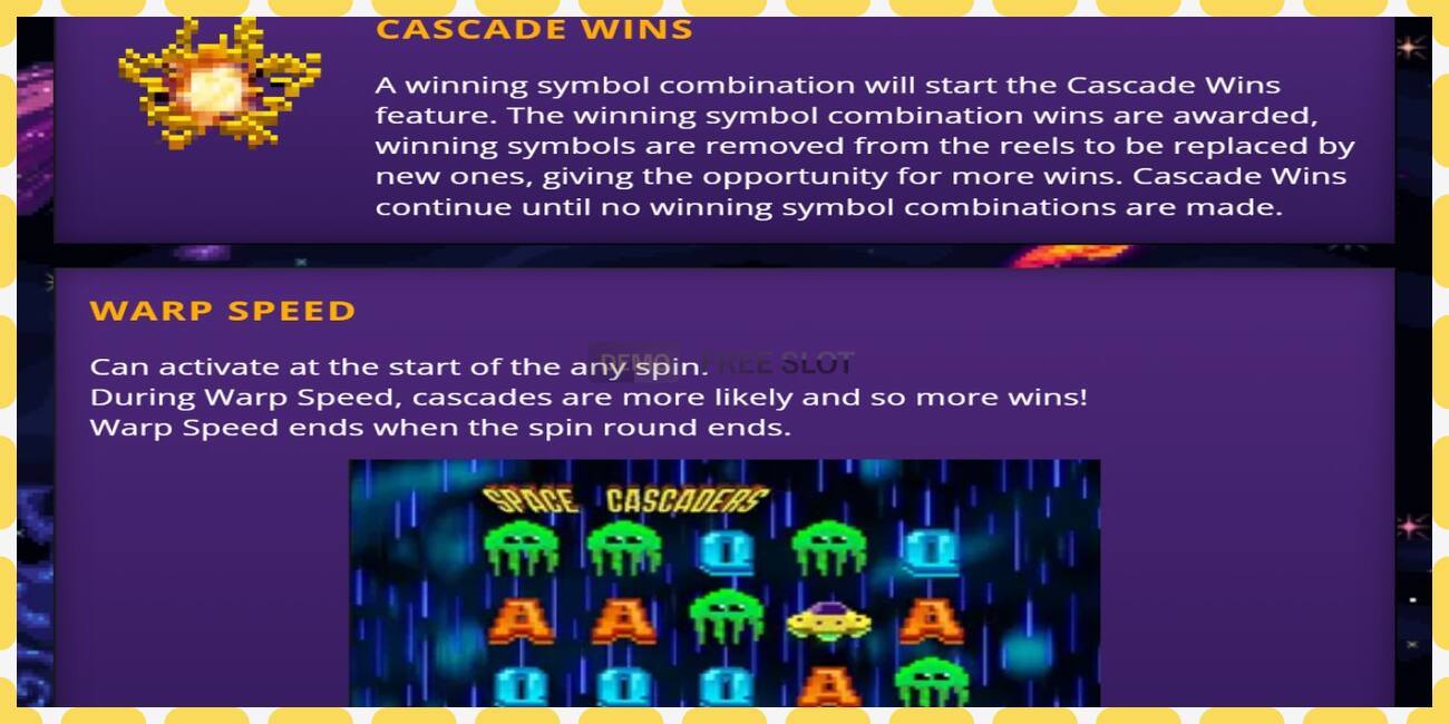 Demo slot Space Cascaders free and without registration, picture - 1