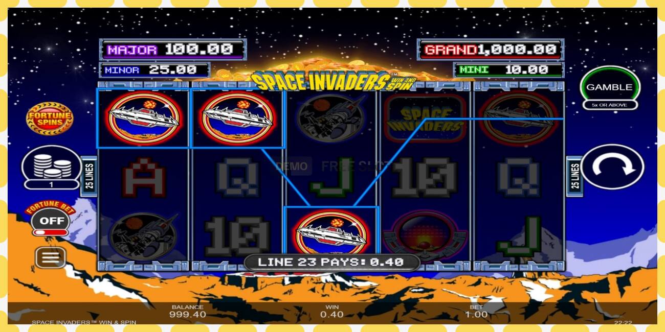 Demo slot Space Invaders Win and Spin free and without registration, picture - 1