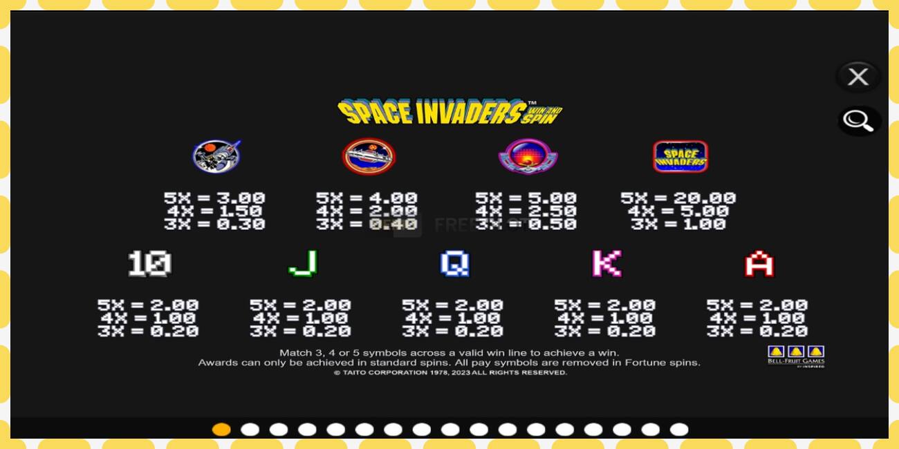 Demo slot Space Invaders Win and Spin free and without registration, picture - 1