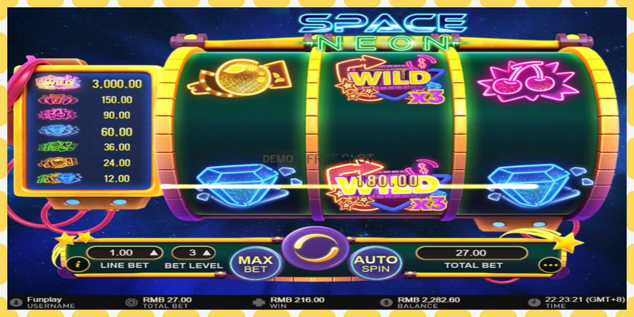 Demo slot Space Neon free and without registration, picture - 1