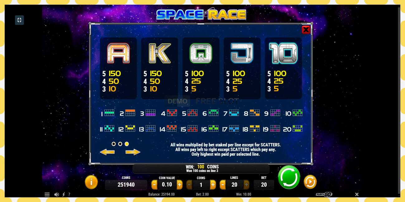 Demo slot Space Race free and without registration, picture - 1