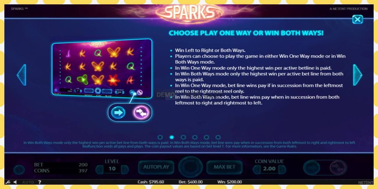 Demo slot Sparks free and without registration, picture - 1