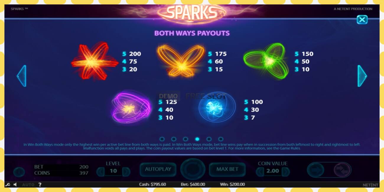 Demo slot Sparks free and without registration, picture - 1