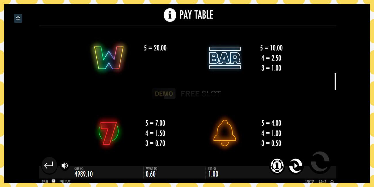 Demo slot Spectra free and without registration, picture - 1