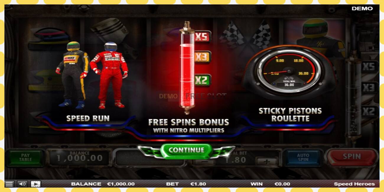 Demo slot Speed Heroes free and without registration, picture - 1