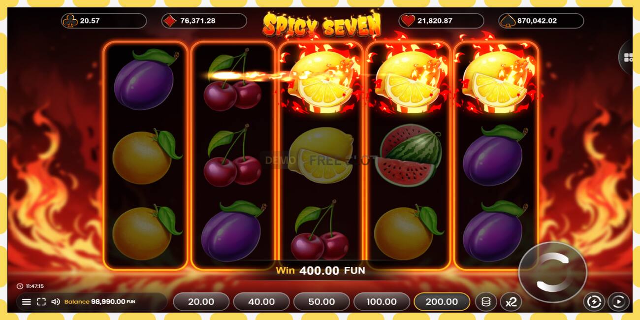 Demo slot Spicy Seven 20 free and without registration, picture - 1