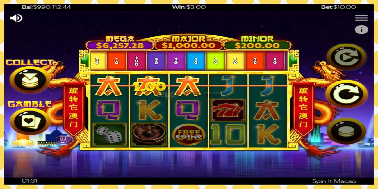 Demo slot Spin It Macao free and without registration, picture - 1