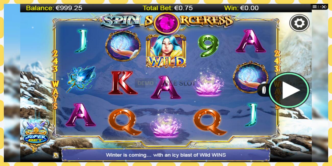 រន្ធដោតសាកល្បង Spin Sorceress ឥតគិតថ្លៃនិងដោយគ្មានការចុះឈ្មោះ, រូបភាព - ១