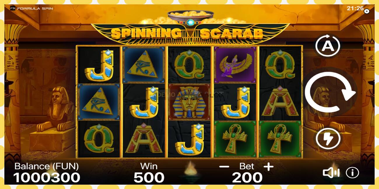 Demo slot Spinning Scarab gratis og uden registrering, billede - 1