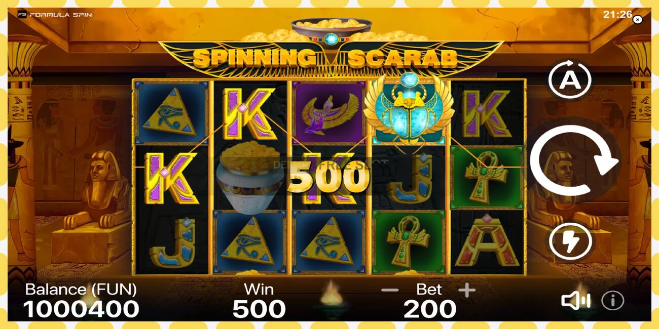 Демо ұясы Spinning Scarab тегін және тіркеусіз, сурет - 1